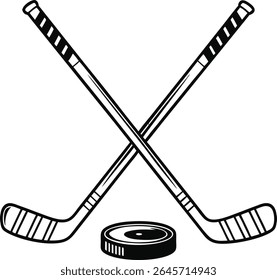 2 Hockey silhouette in a vector illustration