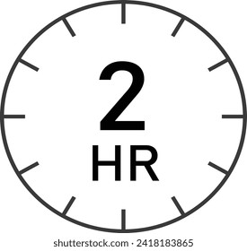 2 hours basic timer sign vector suitable for many uses	
