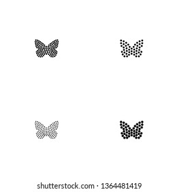 2 inch Wide Vector Butterfly-shaped Blackline for Rhinestones or studs.