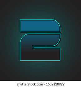 2 Diseño gráfico moderno Futurista inicial cian ligero y moderno EPS10