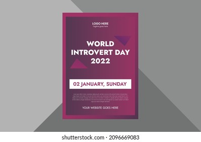 2 de enero Día Mundial de la Intransigencia. planilla de volante, portada, folleto de carteles. portada, afiche, volante, listo para imprimir