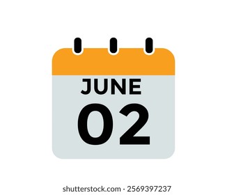 2 June - daily calendar Icon 