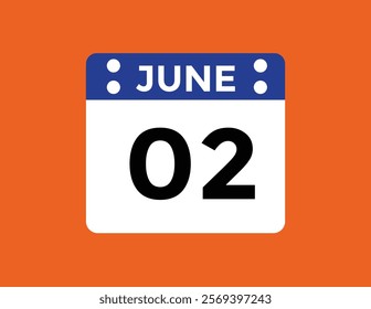 2 June - daily calendar Icon 