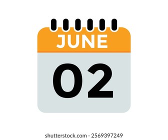 2 June - daily calendar Icon 