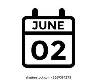 2 June - daily calendar Icon 