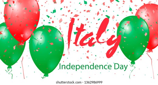 2 June. Italy Independence Day Background. Creative concept for banners, posters and print. Vector illustration Vector Illustration