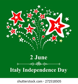 2 June.  Italy Independence Day.  Vector Illustration
