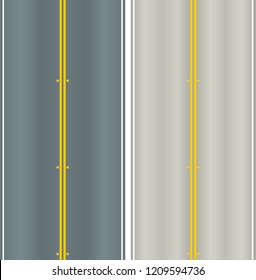 2 lane opposing traffic direction minor secondary asphalt and concrete road with United States standard pavement markings