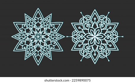 2 layer Christmas snowflake mandala  decoration