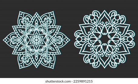 2 layer Christmas snowflake mandala decoration