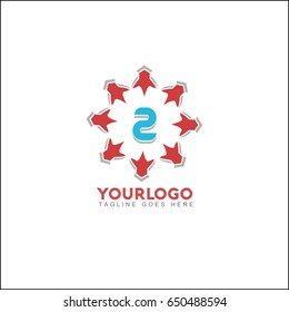 2 letter brand identity. Vector graphic elegant sliced alphabet symbol with star element on circle in silver and red color.