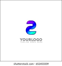 2 letter creative 3 dimensional abstract vector logo design. Brand with shiny effect. 