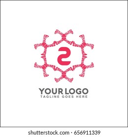 2 letter crest logo. Alphabet logotype vector design.