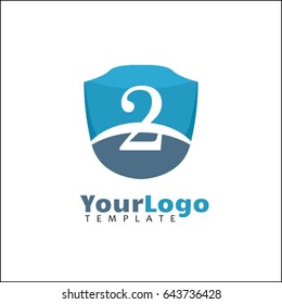 2 letter logo. Blue shield for Hotel, Reatil, Law, Finance, investment, Sport Club or any Luxury image Business