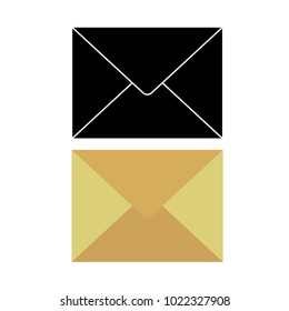 2 letters one in black and white other in yellow colors