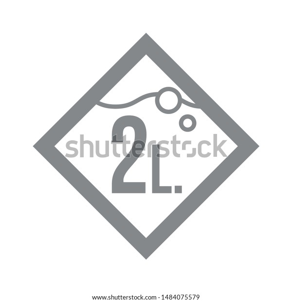 2 Liters L Sign Lmark Estimated Stock Vector Royalty Free 1484075579