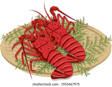 2 of lobster heaped on a basket