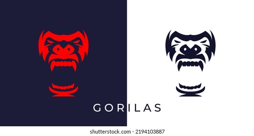 2 logo gorilas with monogram concept