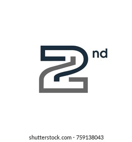 2 logo number minimal line vector logo template