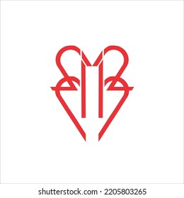 2 love logo concept for identity