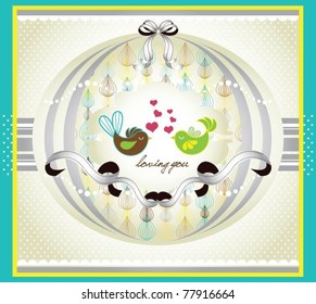 2 lovely bird card design