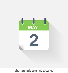 2 may calendar icon on grey background