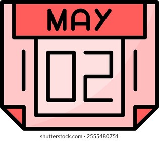 2 May Filled Style Icon Design