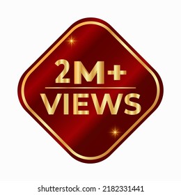 2  Million Plus Views Vector Design