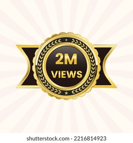 2 Million Views Or 2m Views Clipart