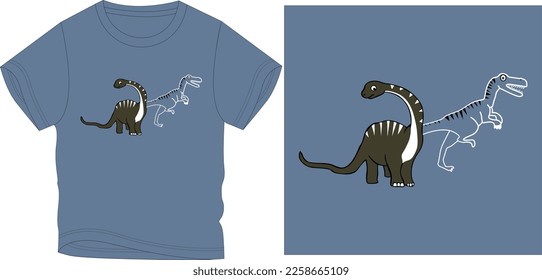 
2 Mini-Dinosaurier-Grafikdesign-Vektorgrafik