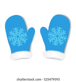 2 Mittens, With Gradient Mesh, Vector Illustration