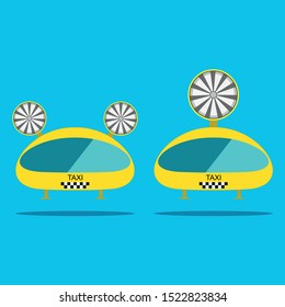 2 model air taxi flat illustration