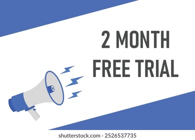 2 month free trial banner design. 2 months free banner background
