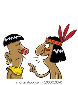 2 natives talking