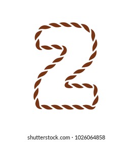 2 Navy Rope Letter Logo Icon Design