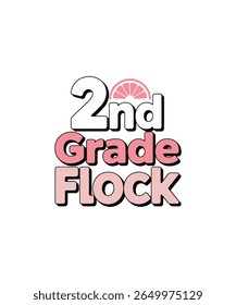2 nd Grade typography Tshirt Design Print Ready file Download 