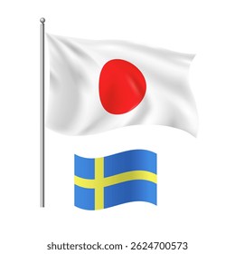  2 neue Flagge Kunst Set Vektor