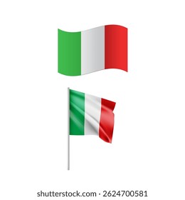  2 nova bandeira arte conjunto vetor
