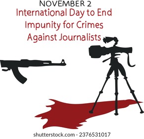 2 november is International Day to End Impunity for Crimes Against Journalists vector illustration