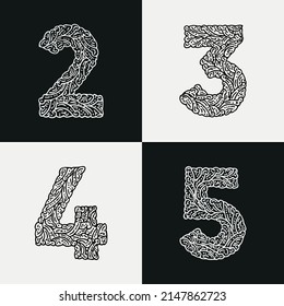 1,280 Number 4 script Images, Stock Photos & Vectors | Shutterstock