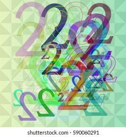 2 Number art template