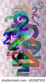 2 Number art vector