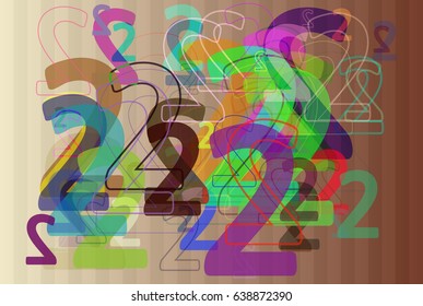 2 Number background template