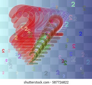 2 Number design background