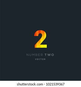 2 Number logo letter style vector template