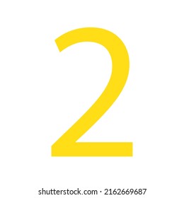 2 NUMMER EINFACHE CLIP ART VEKTORGRAFIK