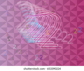 2 Number texture pattern