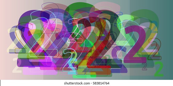 2 Number texture template