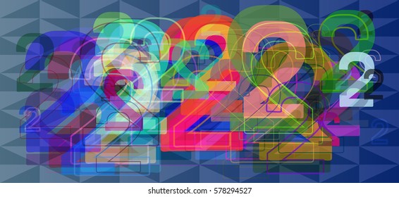 2 Number vector art