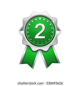 2 Number Vector Green Web Icon